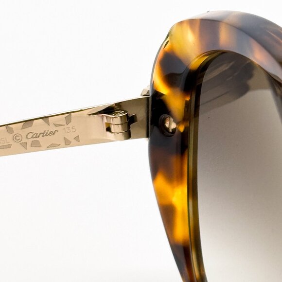 NEW CARTIER CT0064S 002 WOMEN HAVANA SUNGLASSES CT0064S 002 - Picture 10 of 12